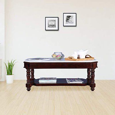 [Extra Rs 10500 OFF] HomeTown Royal Solid Wood Center Table in Dark Walnut Color