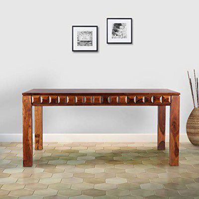 HomeTown Solid Wood Six Seater Dining Table (Honey)
