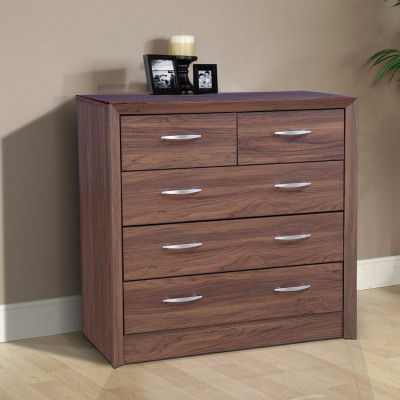 [Extra Rs.3893 OFF] HomeTown Stark Engineered Wood Chest of Drawers in Walnut Colour