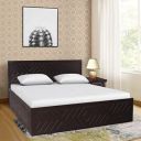 HomeTown Tuscany Solid Wood Box Storage King Size Bed in Dark Walnut Colour...