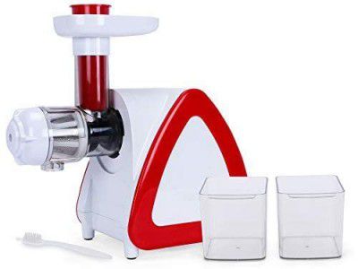 Hometronics Slow Masticating, Quiet Motor BPA-Free Super Power Easy to Clean and High Juice Yield, 2-Speed Mode Cold Press Juicer, Juices Recipes for Vegetables and Fruits