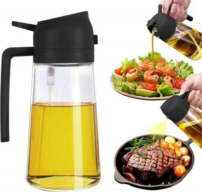 HomeWiz 3-in-1 Oil Dispenser Glass Bottle 500 ml  | Black