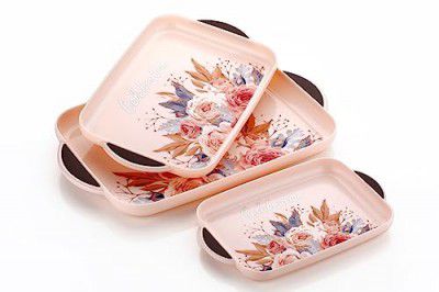 HomeWiz Kitchen Designer Serving Tray | Food-Grade, Durable Plastic with Glossy Finish