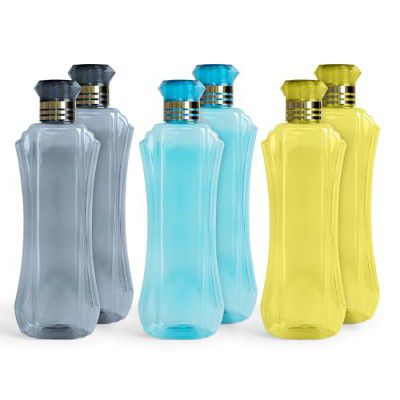 HomeWiz Kitchen Plastic Water Bottle - 1 ltr | Set of 6