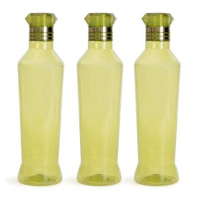 HomeWiz Kitchen Unbreakable Plastic Water Bottle, 1 Litre Each, Set of 3, Assorted