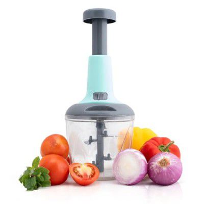 HomeWiz Premium Manual Food Chopper 1000ml, Manual Hand Press Chopper