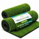 Homitecture 25 MM High Density Artificial Grass Bathmat Carpet Mat (37 X 57 Cm, Green Pack of 2)...