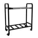 Homly Uni Base Inverter Battery UPS Trolley Stand | Inventer Cabinent Box with 360° Rotating Lockable Wheels, Rust Resistant Inverter Stand | Supports 1 Inverter & 1 Battery Upto 100 kg - Black & Grey...