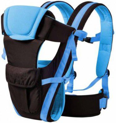 Honest Baby 4 In 1 Adjustable Baby Carrier Cum Kangaroo Bag Honeycomb Texture Baby Carry Sling With Safety Belt and Buckle Straps (Back Front Carrier) Baby Carrier  (Blue Black, Front carry facing out