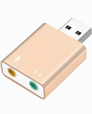 Honest Enterprise USB Audio Adapter USB to 3.5mm Jack Audio Adapter, External USB Stereo Sound Card 3.5mm Headset and Microphone