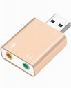 Honest Enterprise USB Audio Adapter USB to 3.5mm Jack Audio Adapter, External USB Stereo Sound Card 3.5mm Headset and Microphone...