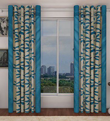 Honey Traders Polyresin Grommet Curtain, (5 Feet, Aqua)