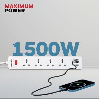 Honeywell 4 Outlet Extension Board with Master Switch | 1 yr Warranty