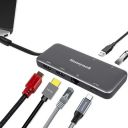 Honeywell 6-in-1 Type C Docking Station, Dual 4K HDMI Port, 1GB RJ45 Ethernet Port...