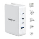 Honeywell Zest Charger GaN 100W,Ultra-Fast Wall Charger with PPS Support,3xType C PD 3.0 Ports & 1xUSB A Port,BIS Certified,Equipped with Switchable Plugs,Compatible with iPhone,Galaxy,Laptops...