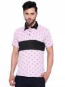 Honky Tonky Men's Regular Fit Polo Neck Half Sleeve Printed Casual T-Shirt | Polo T-Shirt for Men...
