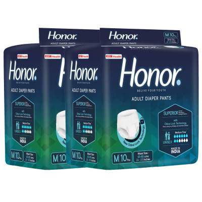 Honor Adult Diaper Pants, Medium - 20 Count (65-85 cms | 24-33 inches)