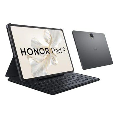 HONOR Pad 9 with Free Bluetooth Keyboard, 12.1-Inch 2.5K Display, 16GB (8+8GB Extended), 256GB Storage, Snapdragon 6 Gen 1 (4nm), Gray