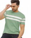 HOODMASTAR Regular Fit Double Stripes On Chest Round Neck Half Sleeve T-Shirt for Men...