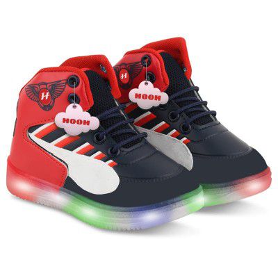 HOOH Kids Boys and Girls LED Light Shoes for 18 Months to 10 Years