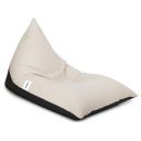 hoopy Triangle Leatherette Jumbo Bean Bag Cover (Without Beans)_Cream and Black...