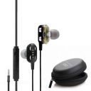 Hoot Euphony Dual Driver Wired Earphone with Hd Sound, Deep Bass, in-Line Mic, 3.5 Mm Jack, Volume Control and Mic with Free Carrying Case...