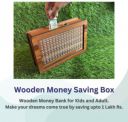 HOOTZILLA Wooden Money Saving Box | Cash Rupees Saver Moneyy Box with Counting Target Coin Bank (Multicolor)...