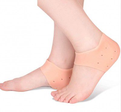 Hopesmile Silicon Gel Heel Pad Sock for Pain Relief Women