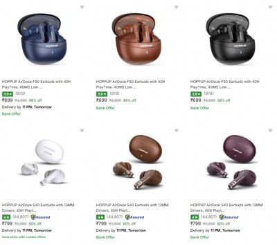 Flipkart : Hoppup Earbuds Starts At ₹599 | Upto 88% Off