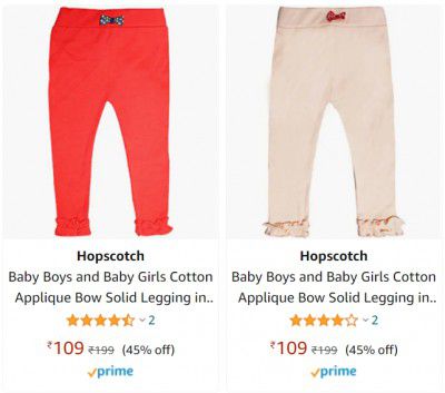 Hopscotch Baby Boys and Baby Girls Legging Starting at ₹109