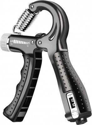 HOPz Hand Grip Strength Trainer, Hand Grip Strengthener with Counter, Adjustable Resistance 5 to 60 kg, Non-Slip Gripper, Perfect for Athletes & Hand Exercising (Assorted Color)