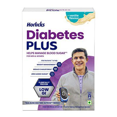 Horlicks Diabetes Plus, Vanilla, 400G, Powder | Helps Manage Blood Sugar | Starts Working From Day 1