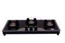 HORNBILLS 3 Burner HOB Design Mild Steel FRAME CROWN Pan Support MIRROR With FORGED Brass Burner...