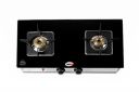 Hornbills Auto Ignition Glass Top 2 Burner Gas Stove with Heavy Square Pan Support, Black, LPG (ISI Certified, Black)- 2 Year Warranty...
