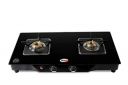 Hornbills Auto Ignition Stainless Steel Glass Top 2 Burner Gas Stove with Heavy Square Pan Support Black, LPG (ISI Certified, Black)- 2 Year Warranty By Hornbills Appliances...