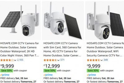 HOSAFE 4G Sim Based Solar CCTV Camera @ 4999