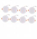 Hosper Pvc Plastic Concealed Light Aqua - Round (Blue, 6 Watt, Pack of 8)...