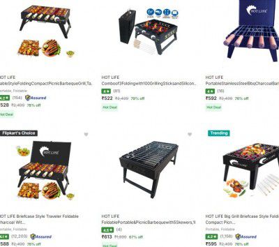 Flipkart : Up to 81% OFF - Hot Life Barbecues & Grills