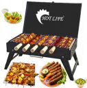 HOT LIFE Briefcase Style Traveler Foldable Charcoal With 5 skewers Charcoal Grill...