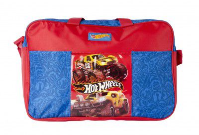 Hot Wheels Polyester 50 cms Red Messenger Bag (MBE-MAT326)