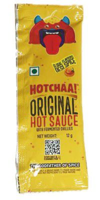 HOTCHAA - OG Hot Sauce New Sachet (12g x 1) Single Use | On the Go | Made with Fermented Chillies | Light, Pungent & Spicy | Vegan | No MSG | No Oil