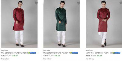 Hotgown Mens Ethnic Sets @ ₹303
