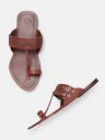 House of Pataudi Men One-Toe Ethnic Comfort Sandals...
