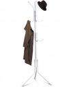 House of Quirk Coat Rack Freestanding Metal Coat Tree Hanger 12 Hooks Hat Rack for Hanging Bags Scarves Clothes Handbag Umbrella Jacket Hall Bedroom - White...