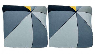 House of Quirk Polyester Throw Pillow Case Cushion Cover (16.5x16.5 inch/ 42x42cm) (2 Cushion Covers)