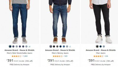 Amazon: UPTO 88% OFF ON House & Shields Men's Jeans Starts ₹479