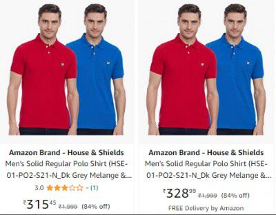 House & Shields Mens Polo T-shirts Starts Just ₹315