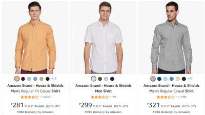House & Shields Men's Shirts Starts ₹289