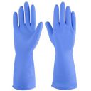 AM Safe-X Heavy Duty Household Cleaning Rubber Hand Gloves, 1 Pair, Large, Blue...