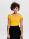 HouseOfCommon Casual Regular Sleeves Solid Women Yellow Top...